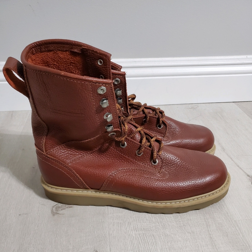 American Worker Men's Soft Leather Boots - Russet